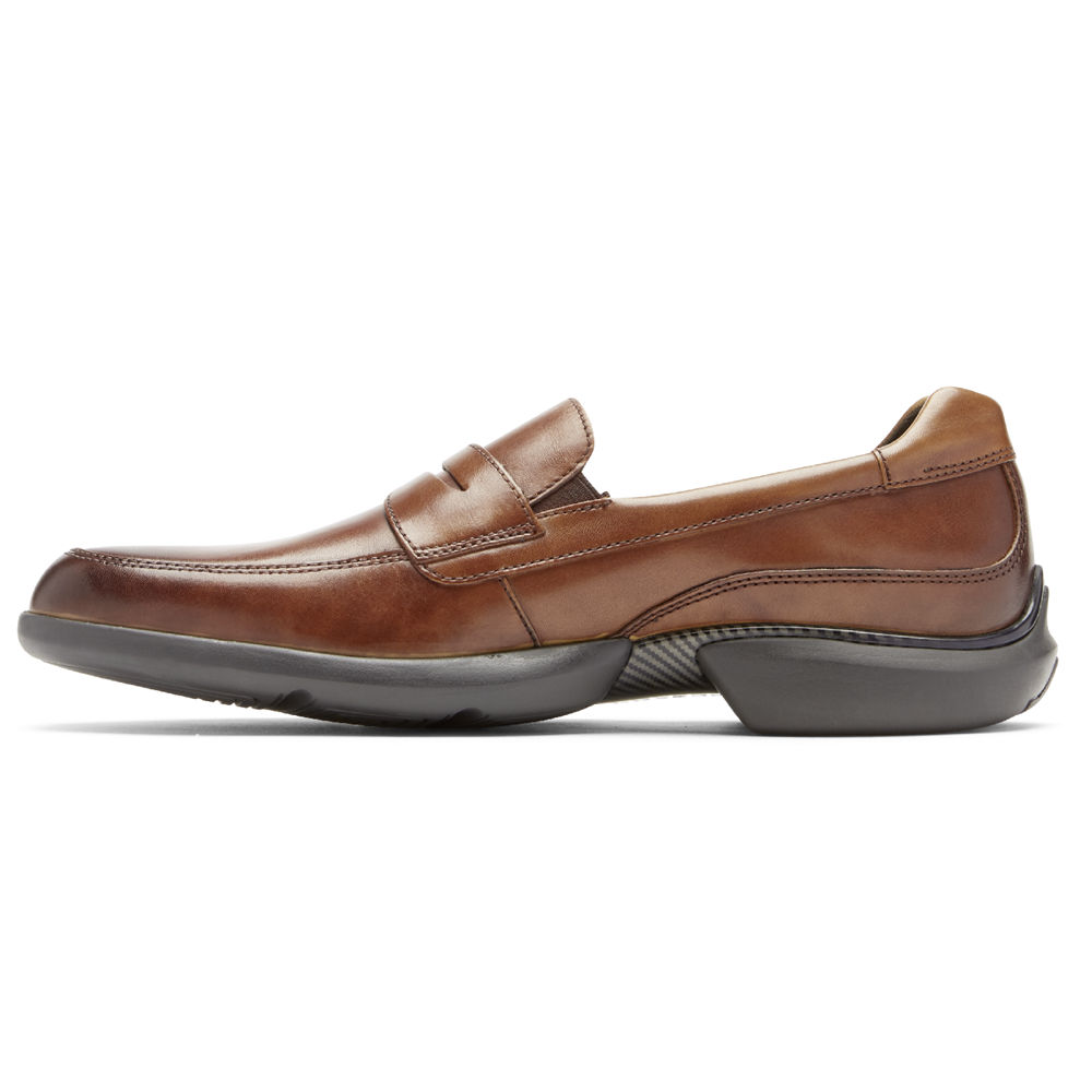 Rockport Mens Loafers Brown - Total Motion Advance Penny - UK 852-EOYQBF